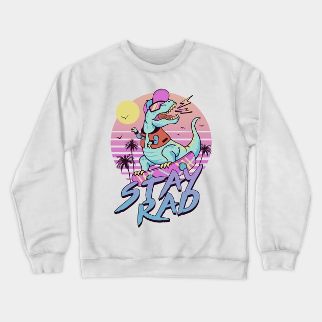 Stay Rad! Crewneck Sweatshirt by Vincent Trinidad Art